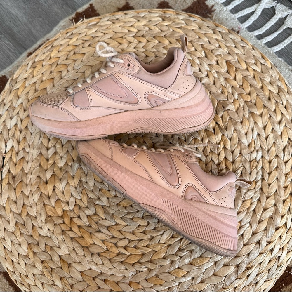 Zara Chunky Peachy Pink Tan Sneakers